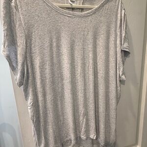 Athleta Light Gray Short Sleeve Tee